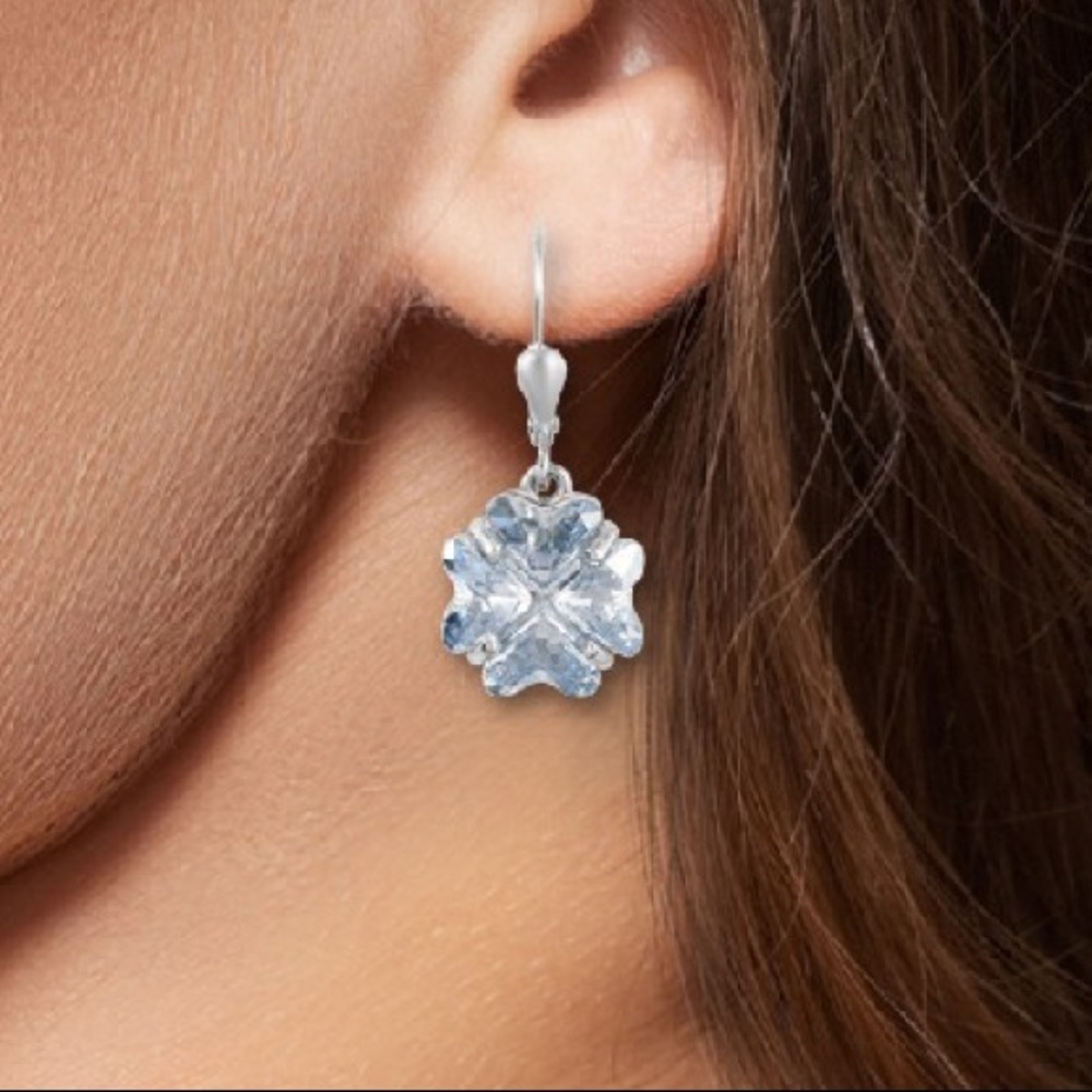 SWAROVSKI Blue Shade Crystal Earrings - Picture 3 of 10